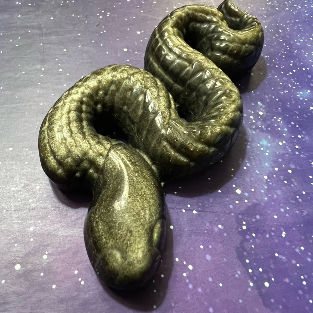 Gold Sheen Obsidian Snake
